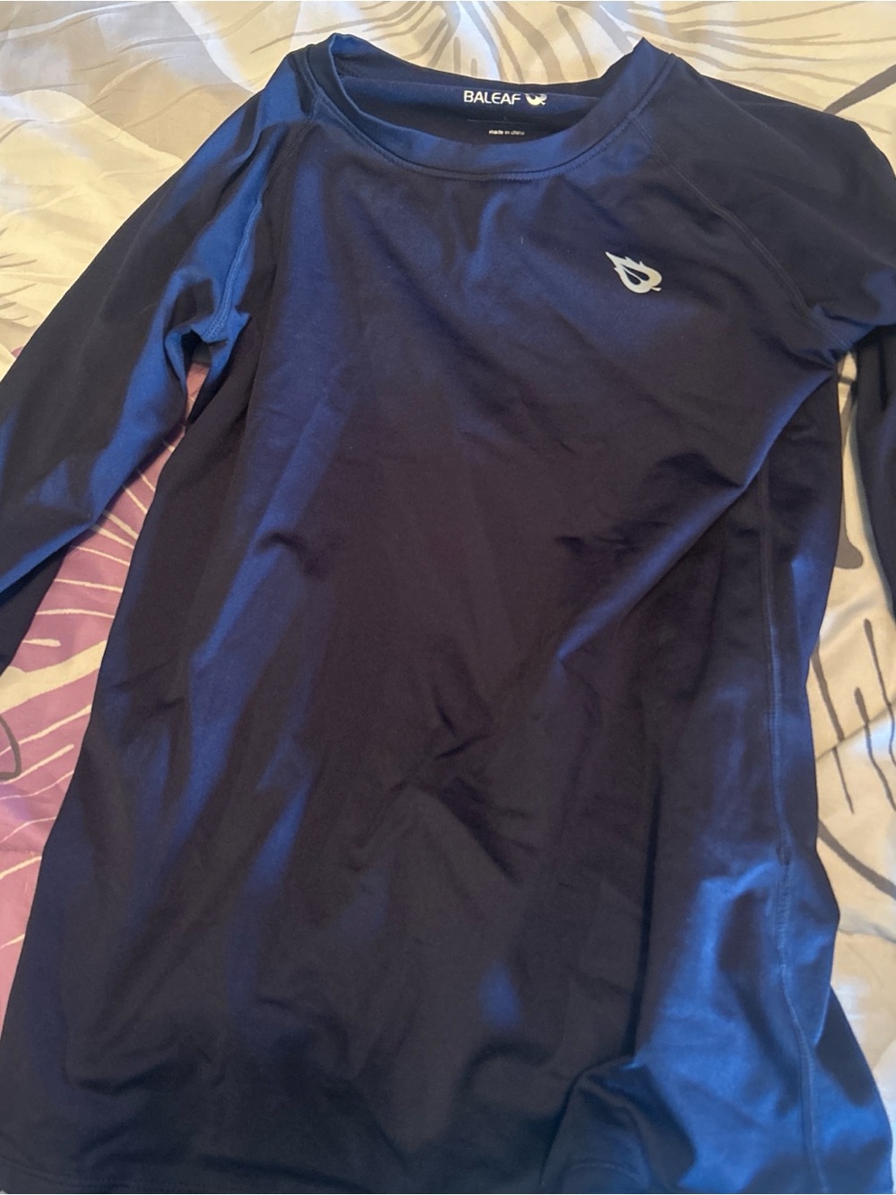 Baleaf Dark Navy Long Sleeve Performance Shirt